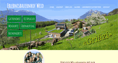 Desktop Screenshot of erlebnisbauernhofweid.ch