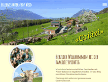 Tablet Screenshot of erlebnisbauernhofweid.ch